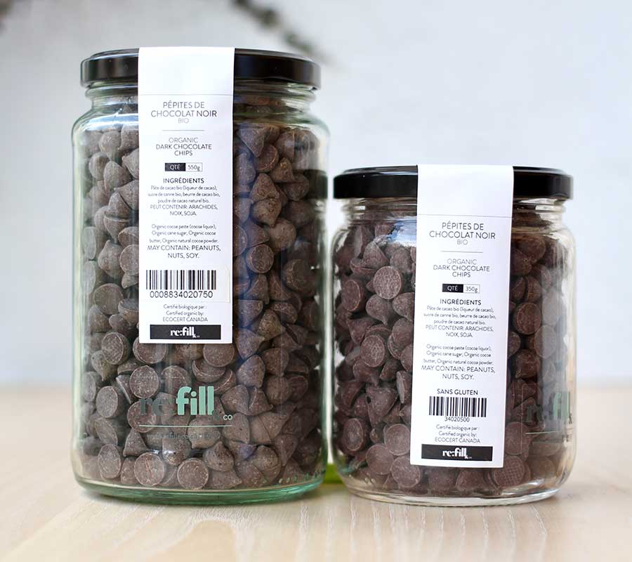 Pépites de chocolat noir à 62 % de cacao sans lécithine, bio 250 g